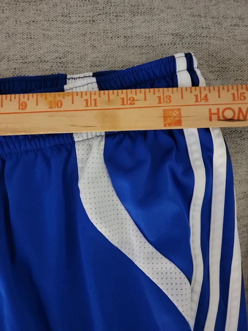 Adidas Vtg Youth Soccer Shorts Boys Girls Blue White Clima365 Kids Size L EUC